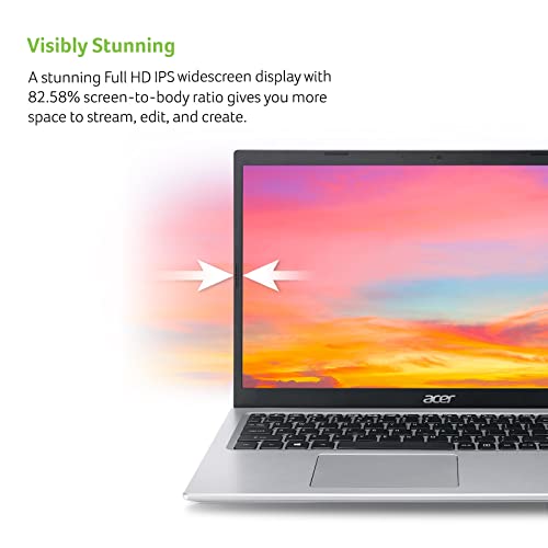 Acer Aspire 5 A515-56-347N Slim Laptop - 15.6' Full HD IPS Display - 11th Gen Intel i3-1115G4 Dual Core Processor - 8GB DDR4 - 128GB NVMe SSD - WiFi 6 - Amazon Alexa - Windows 11 Home in S Mode