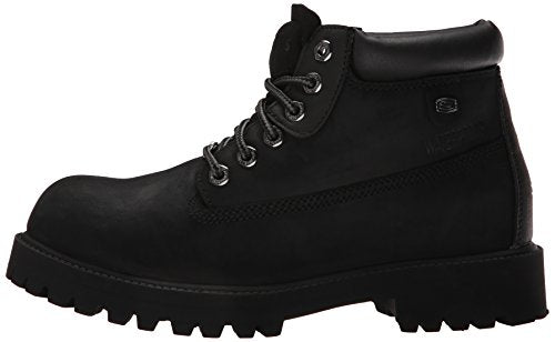Skechers Men's Sergeants Verdict Chukka Boot,Black Waterproof Oiled Smooth Leather,10 M US