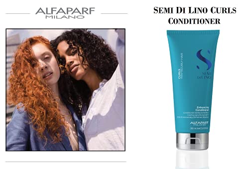 Alfaparf Milano Semi Di Lino Curls Enhancing Conditioner for Wavy and Curly Hair - Hydrates and Nourishes - Reduces Frizz - Protects Against Humidity - Vegan-Friendly Formula - 6.76 fl. oz.