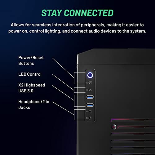 Skytech Blaze 3.0 Gaming PC Desktop – Intel Core i5 12400F 2.5 GHz, NVIDIA RTX 3060, 500GB NVME SSD, 16GB DDR4 RAM 3200, 600W Gold PSU, 11AC Wi-Fi, Windows 11 Home 64-bit