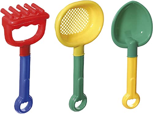 Sand Box Castle Play Deluxe Beach Set with Shovel, Bucket, Sifter, Molds by Toysmith