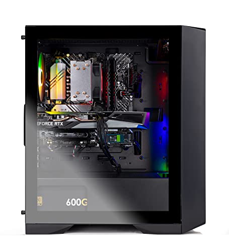 Skytech Nebula Gaming PC Desktop – Intel Core i3 12100F 3.3 GHz, NVIDIA RTX 3050, 500GB NVME SSD, 16GB DDR4 RAM 3200, 600W Gold PSU, Wi-Fi, Windows 11 Home 64-bit