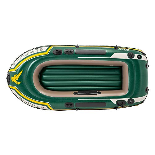 Intex Seahawk 2, 2-Person Inflatable Boat Set with French Oars and High Output -Air -Pump (Latest Model)