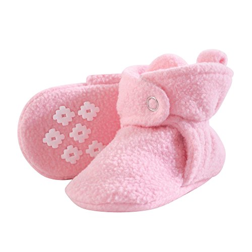 Little Treasure Unisex Baby Cozy Fleece Booties, Light Pink, 0-6 Months