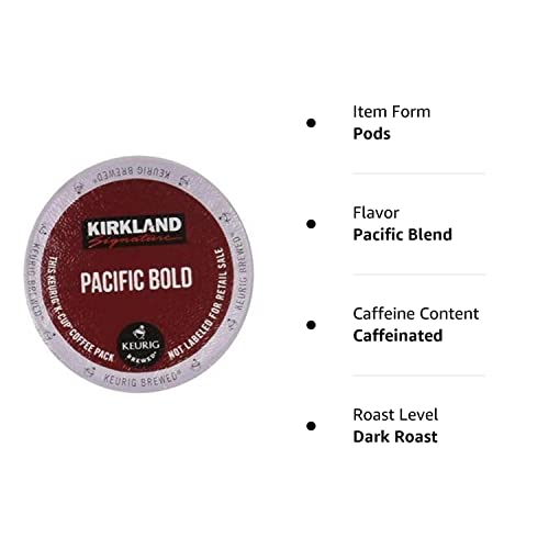 Kirkland Pacific Bold Coffee Pods K-Cups 25 Count/Pods (25)