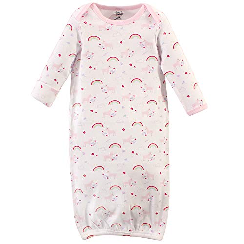 Luvable Friends Unisex Baby Cotton Gowns, Unicorn, 0-6 Months US