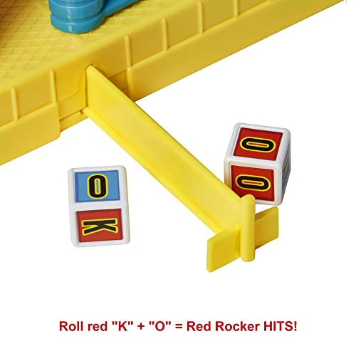 Mattel Games Rock 'Em Sock 'Em Robots Kids Game Knock or Block Fighting Robots, Roll Die and Think Fast with Red Rocket and Blue Bomber