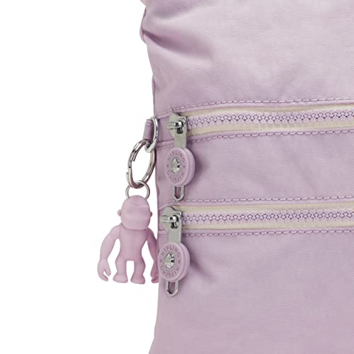Kipling Women’s Alvar Crossbody, Super Light, Durable Messenger, Nylon Shoulder Bag, Gentle Lilac