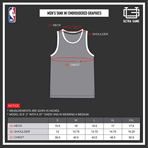 Ultra Game NBA Boston Celtics Mens Jersey Tank Top Mesh Sleeveless Muscle T-Shirt, Team Color, XX-Large