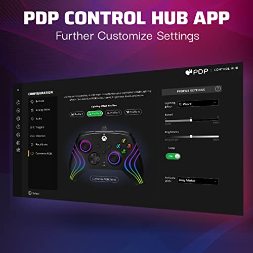 PDP Afterglow Wave LED Controller for Xbox Series X|S, Xbox One, Windows 10/11