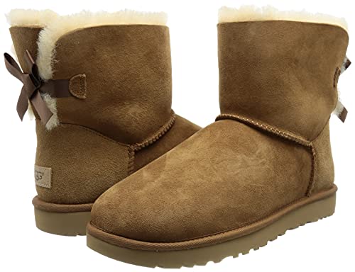 UGG Women's Mini Bailey Bow Ii Boot, Chestnut, 5
