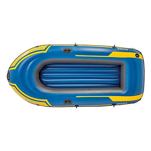 Intex Challenger 2, 2-Person Inflatable Boat Set with French Oars and High Output Air-Pump (Latest Model)