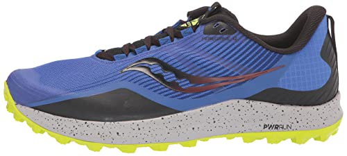 Saucony Men's Peregrine 12 Trail Running Shoe, Blue RAZ/Acid, 10