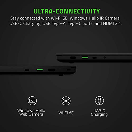 Razer Blade 14 Gaming Laptop: AMD Ryzen 9 6900HX CPU - NVIDIA GeForce RTX 3070 Ti - 14' QHD 165Hz - 16GB DDR5 RAM - 1TB PCIe SSD - Windows 11 - Ultra-Thin - CNC Aluminum - Chroma RGB