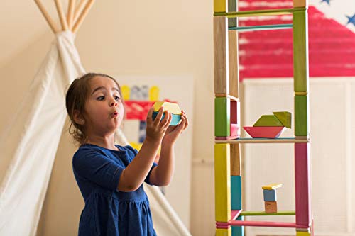 6 Piece Tegu Pocket Pouch Prism Magnetic Wooden Block Set, Nelson