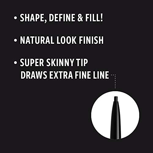 NYX PROFESSIONAL MAKEUP Micro Brow Pencil, Eyebrow Pencil - Black