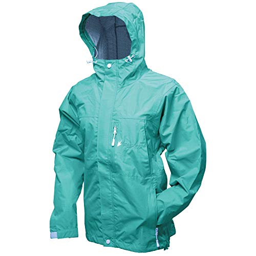 FROGG TOGGS Women's Java Toadz 2.5 Ultra Light Waterproof Breathable Rain Jacket, Seafoam, X-Large