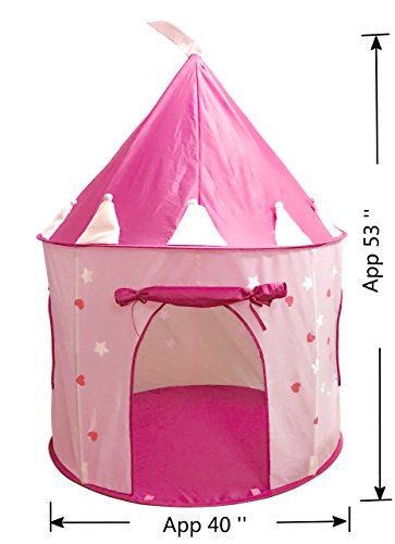 SueSport Girls Princess Castle Play Tent, Pink