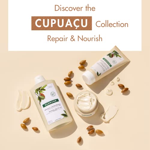 Klorane Shampoo with Organic Cupuaçu Butter, Nourishing and Repairing for Very Dry Damaged Hair, SLS/SLES-Free, Biodegradable, 13.5 fl. oz.