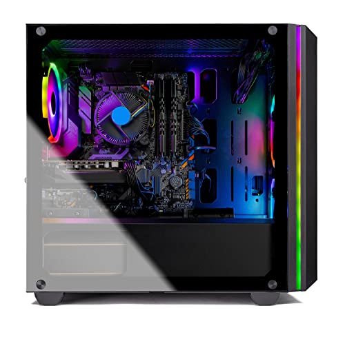 Skytech Chronos Mini Gaming PC Desktop – Intel Core-i5 10400F 2.9GHz, GTX 1660 Ti, 500GB SSD, 16G DDR4 3000, AC Wi-Fi, Windows 10 Home 64-bit