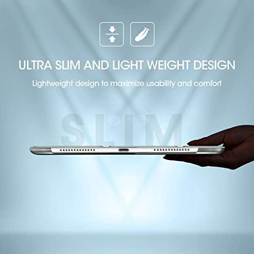 ProCase iPad 10.2 Case iPad 9th Generation 2021/ iPad 8th Generation 2020/ iPad 7th Generation 2019 Case, Slim Stand Hard Back Shell Protective Smart Cover Case for iPad 10.2 Inch -Lightgrey