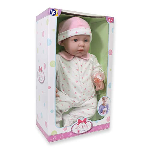JC Toys Caucasian 20-inch Large Soft Body Baby Doll | La Baby | Washable |Removable Pink Outfit w/ Hat and Pacifier | For Children 2 Years +