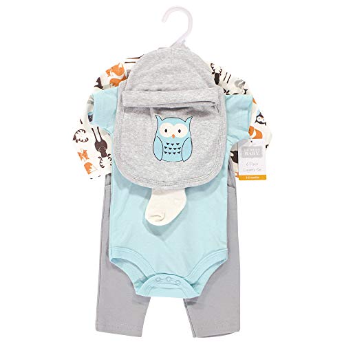 Hudson Baby Unisex Baby Cotton Layette Set Moose, 3-6 Months