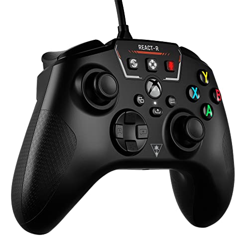 Turtle Beach REACT-R Controller Wired Game Controller – Licensed for Xbox Series X|S, Xbox One and Windows – Audio Controls, Mappable Buttons, Textured Grips - Black