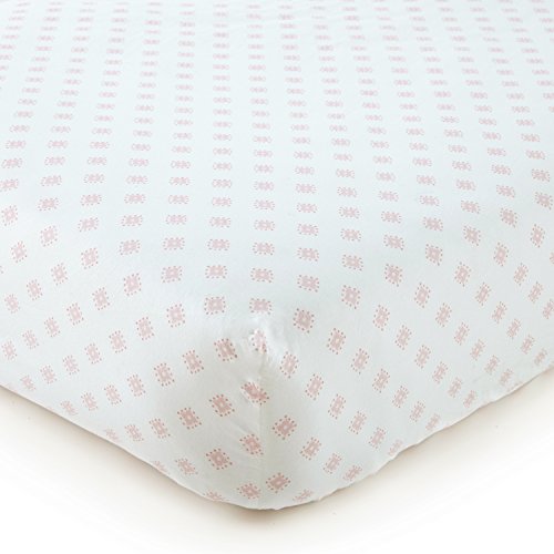 Levtex Baby - Willow Crib Bed Set - Baby Nursery Set - Pink - Soft Rosette Pintuck - 5 Piece Set Includes Quilt, Fitted Sheet, Diaper Stacker, Wall Decal and Crib Skirt/Dust Ruffle