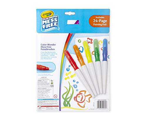 Crayola Color Wonder Mess Free Paintbrush Pens and Paper, Toddler Painting Set, Arts And Crafts For Kids