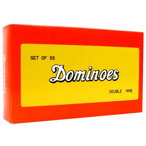 Premium Set of 55 Double Nine Dominoes w/ Wood Case