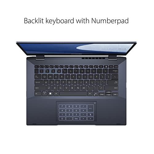 ASUS ExpertBook B5 Thin and Light Business Laptop, 14” FHD, Intel Core i7-1260P, 1TB SSD, 16GB DDR5 RAM, All Day Battery, Enterprise-Grade Video Conference, NumberPad, Win 11 Pro, B5402CBA-XVE75