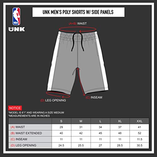 Ultra Game NBA Chicago Bulls Mens Mesh Basketball Shorts, Black, Small