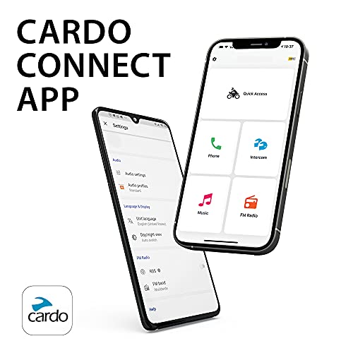 Cardo FRC2P001 - FREECOM 2 Plus Motorcycle 2-Way Bluetooth Communication System Headset - Black, Single Pack