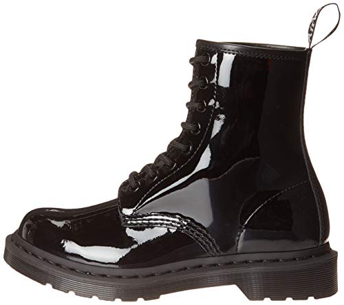 Dr. Martens womens Lace Fashion Boot, Black Patent Lamper, 9 US