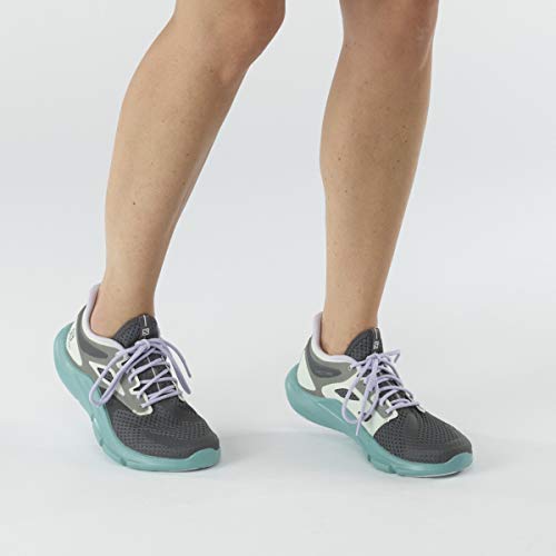 Salomon Predict MOD Running Shoes for Women, Ebony/Meadowbrook/Purple Heather, 5