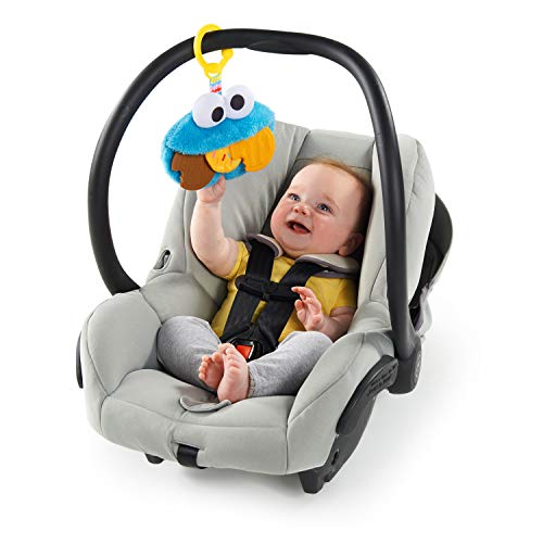 Bright Starts Sesame Street Cookie Mania Teether On-The-Go Take-Along Toy, Ages 3-12 Months