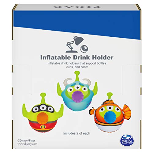 SwimWays Disney Pixar Inflatable Floating Pool Drink Holders, Toy Story Alien Mash-Up (6 Pack)