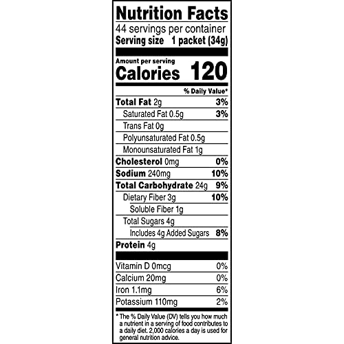 Quaker Instant Oatmeal Lower, Maple and Brown Sugar, 1.19 Oz, Pack of 44