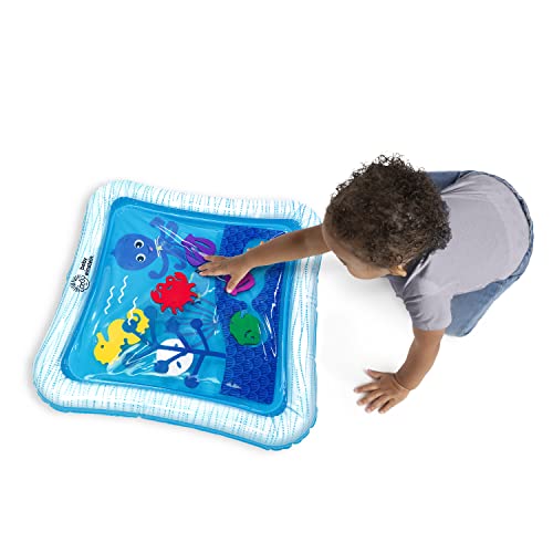 Baby Einstein Octopus Water Play Mat - Safety Fill Line, Tummy Time Activity and Sensory-Toy for Babies Newborn and up, Blue