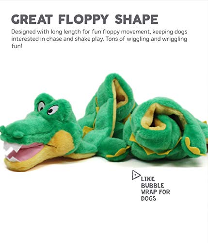 Outward Hound Squeaker Matz Plush Gator Dog Toy, Small