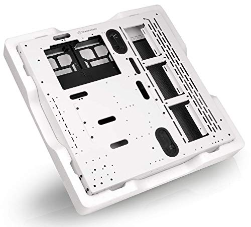 Thermaltake Core P3 ATX Tempered Glass Gaming Computer Case Chassis, Open Frame Panoramic Viewing, White Edition, CA-1G4-00M6WN-05, Snow