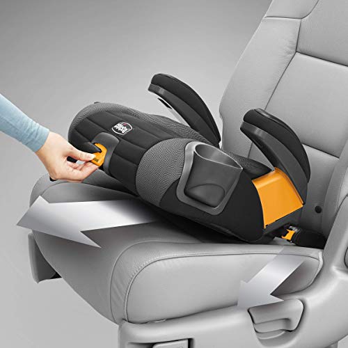 Chicco GoFit Plus Backless Booster Car Seat with Quick-Release Latch, Travel Booster Seat for Car, Portable Car Booster Seat for Children 40-110 lbs. | Stream/Blue