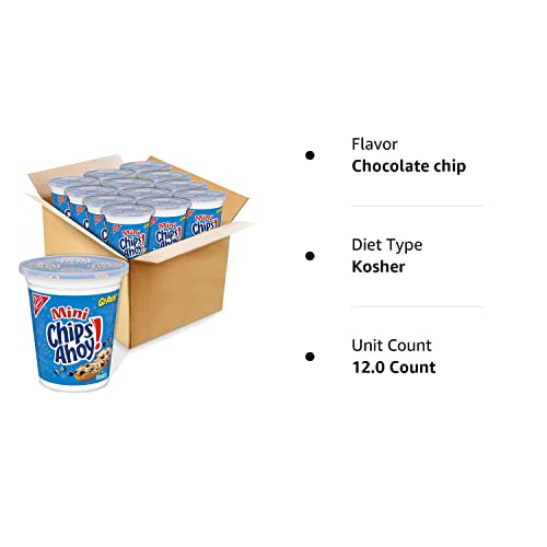 CHIPS AHOY! Mini Original Chocolate Chip Cookies, 12 Go-Paks