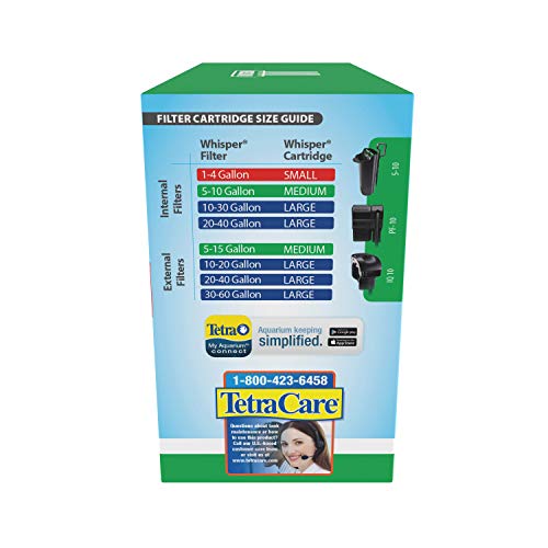 Tetra Whisper Bio-Bag Filter Cartridges For Aquariums - Unassembled Medium (Pack of 12)
