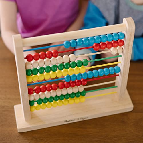 Melissa and Doug Abacus - Classic Wooden Educational Counting Toy With 100 Beads