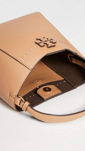 Tory Burch Women's Mcgraw Small Bucket Bag, Tiramisu, Tan, One Size