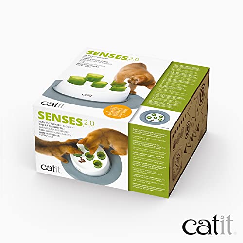 Catit Senses 2.0 Digger Interactive Cat Toy, All Breed Sizes, Green,White, 1-Pack