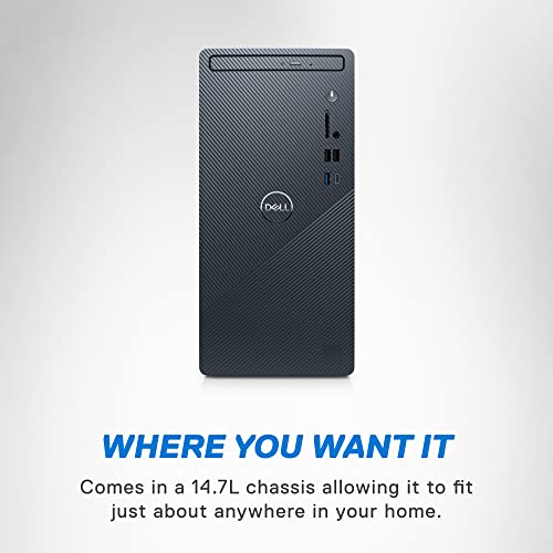 Dell Inspiron 3020 Desktop -Intel Core i7-13700, 32GB DDR4 RAM, 512GB SSD + 1TB HDD, NVIDIA GeForce RTX 3060 12GB GDDR6 Graphics, Windows 11 Home - Mist Blue
