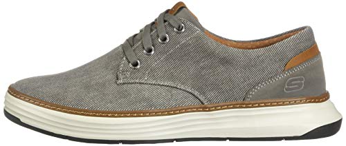 Skechers mens Skechers Men s Moreno Canvas Oxford Shoe, Beige (Tpe 578), 9 US